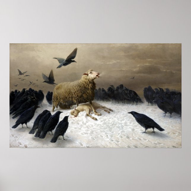 Poster August Friedrich Albrecht Schenck Anguish (Frente)