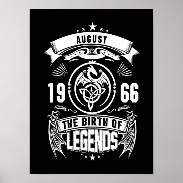 Poster August Gift | 1966 Nascimento Das Legendas (Frente)