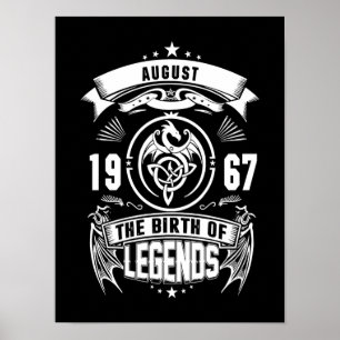 Poster August Gift 1967 Nascimento Das Legendas