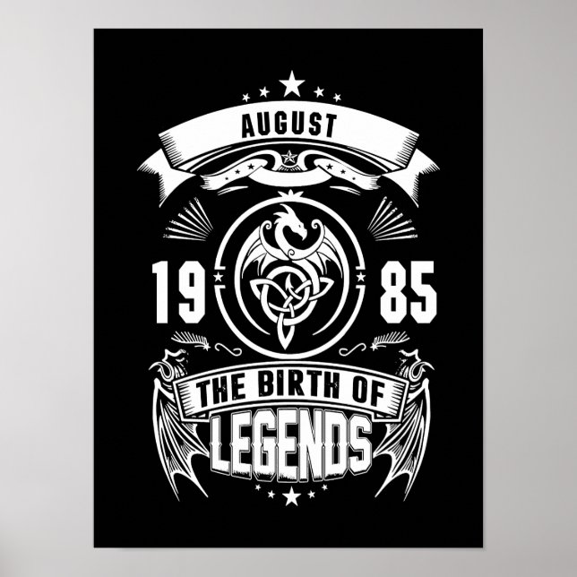 Poster August Gift | 1985 Nascimento Das Legendas (Frente)