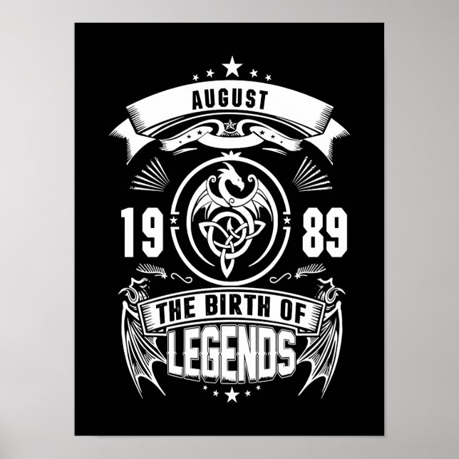 Poster August Gift | 1989 The Birth Of The Legends (Frente)