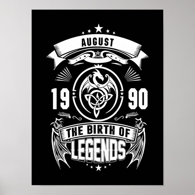 Poster August Gift | 1990 Nascimento Das Legendas (Frente)