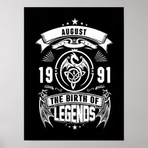 Poster August Gift 1991 Nascimento Das Legendas