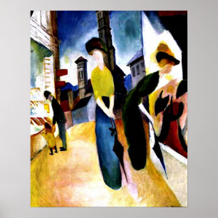 Poster August Macke - Duas Mulheres em Frente a uma Loja