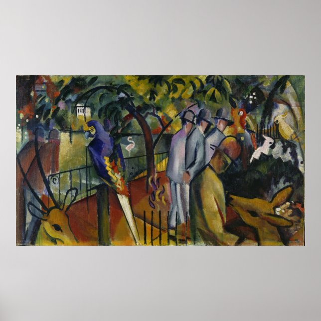 Poster August Macke | Jardim Zoológico I (Frente)