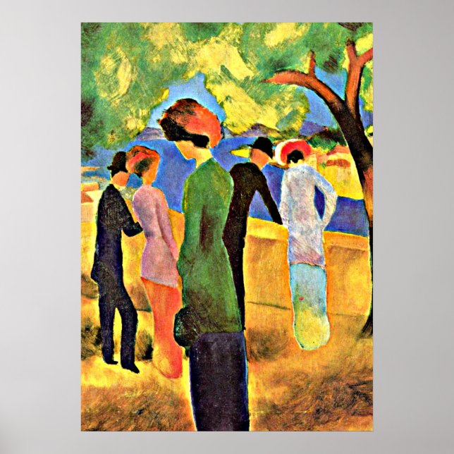 Poster August Macke - Mulher em Verde (Frente)