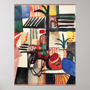 Poster August Macke trabalho de arte, Homem com Donkey