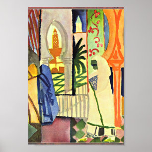 Poster August Macke trabalho de arte, No Templo Hall
