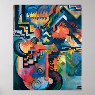 Poster Auguste Macke - homenagem à arte moderna abstrata