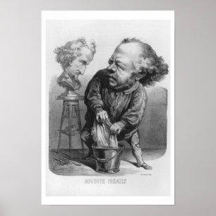Poster Auguste Preault (1809-79), caricatura 'de Le Bou