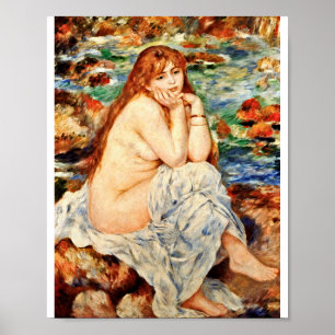 Poster Auguste Renoir - Bather Sentada Em Um Banco De Are