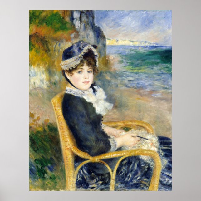 Pôster Auguste Renoir By Seashore (Frente)