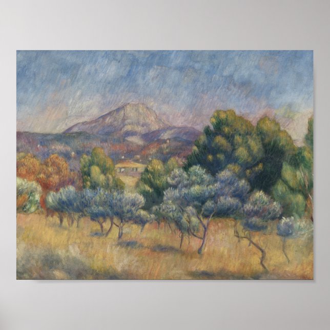 Poster Auguste Renoir - Montanha Sainte-Victoire (Frente)