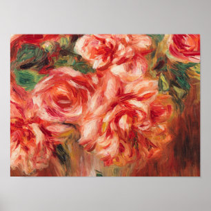 Poster Auguste Renoir - Roses In A Vase