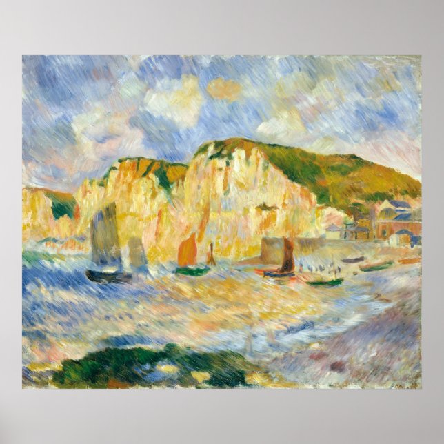 Poster Auguste Renoir Sea and Cliff (Frente)