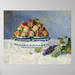 Pôster Auguste Renoir - Vida Estática com Pêssegos e Uv