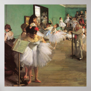 Pôster Aula de Dança por Degas, Impressionismo Vintage Ba