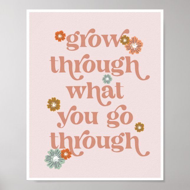 Poster Aumente através do que você passa através do retra (Frente)