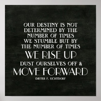 Pôster Aumente e mova-se para frente, citação Inspiracion