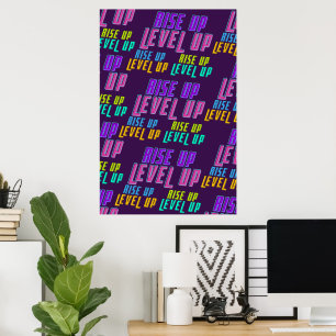 Poster Aumente o nível para cima - Cotação positiva