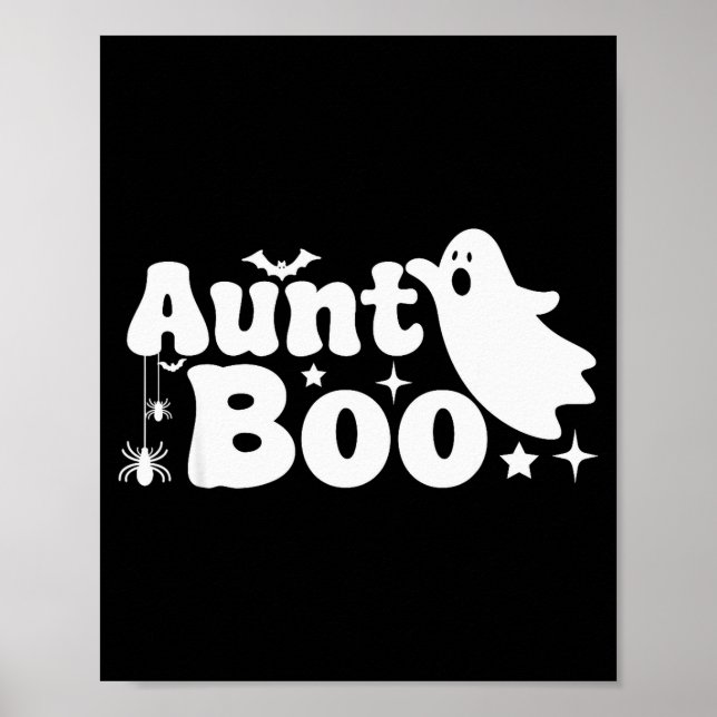Poster Aunt Boo Funny Ghost Halloween Family Matching  (Frente)