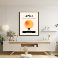 Aura Gradient Aries Sinal Zodiac Arte Manifestação