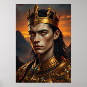 Poster Aurelius a Chama Solar - Rei Épico Dourado
