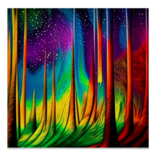 Pôster Aurora além da floresta