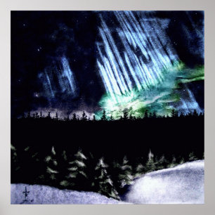 Pôster Aurora boreal