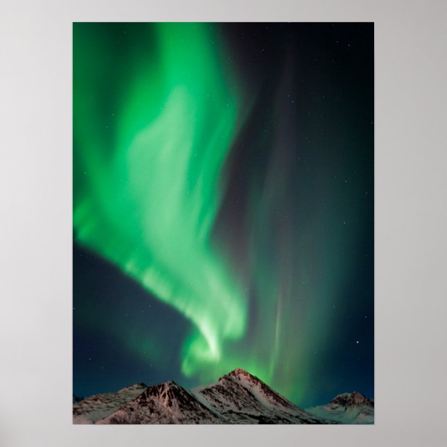 Poster Aurora Boreal | Anchorage, Alasca (Frente)