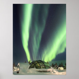 Pôster Aurora boreal sobre Finlandia