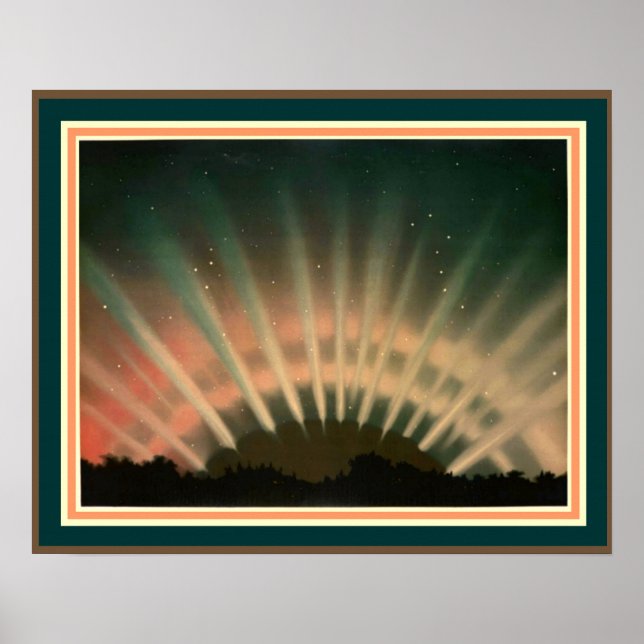 Pôster Aurora Borealis da Trouvelot 16 x 20 (Frente)