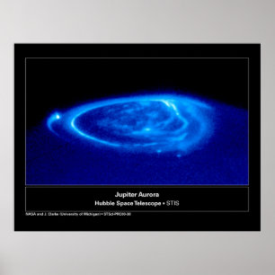 Poster Aurora no Telescópio Hubble Júpiter