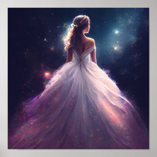 Poster Aurora Princess in galaxy