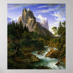 Pôster Aus de Koch - de DAS Wetterhorn von der Rosenlaui,
