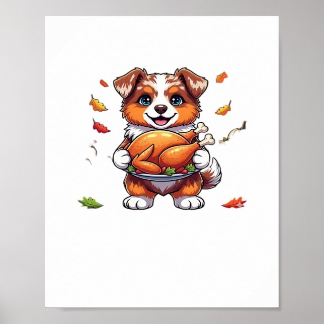 Poster Aussie 178 Ação de Graças Sobredimensionado T-Shir (Frente)