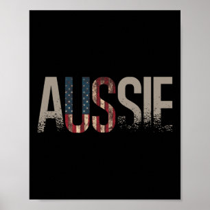 Poster Aussie Austrália Dia 4 de julho Americano australi
