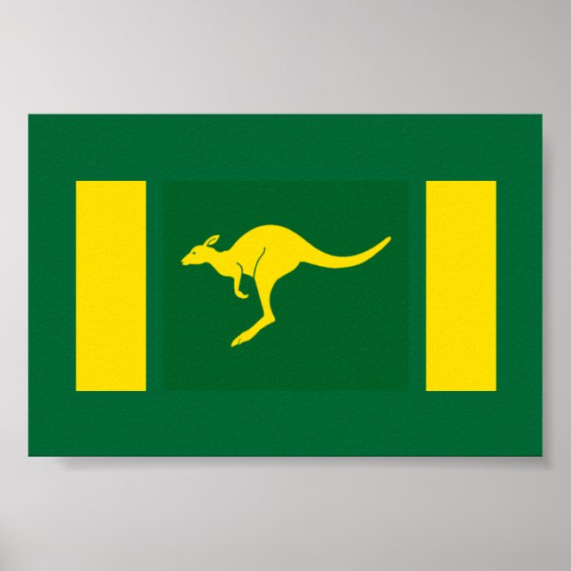 Pôster Aussie Colors Kangaroo (Frente)