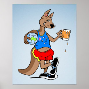 Poster aussie kangaroo