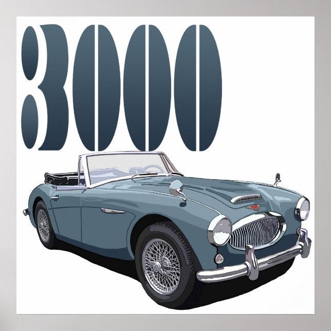 Poster Austin Healey 3000 (Frente)