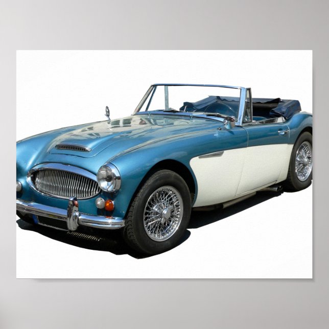 Poster Austin Healey 3000 carro clássico (Frente)
