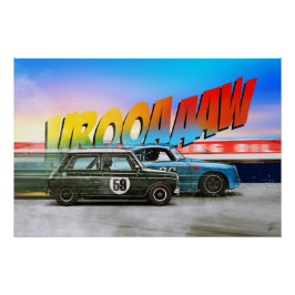 Pôster Austin Mini vs P 356 Outlaw