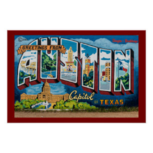Pôster Austin, Saudações do Texas