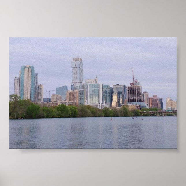 Poster Austin Skyline (Frente)