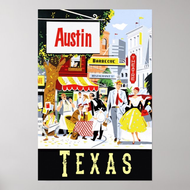 Poster Austin, Texas (Frente)