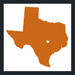 Pôster Austin, Texas Love<br><div class="desc">Ama a sua cidade natal? Pegue esta fabulosa impressão para mostrá-la! Excelente jeito de mostrar onde você esteve! Perfeito para você,  um amigo ou membro da família! Não é a sua cor? Não é sua cidade natal? Me avise! adrosedesigns@hotmail.com Eu adoraria fazer algo para você!</div>