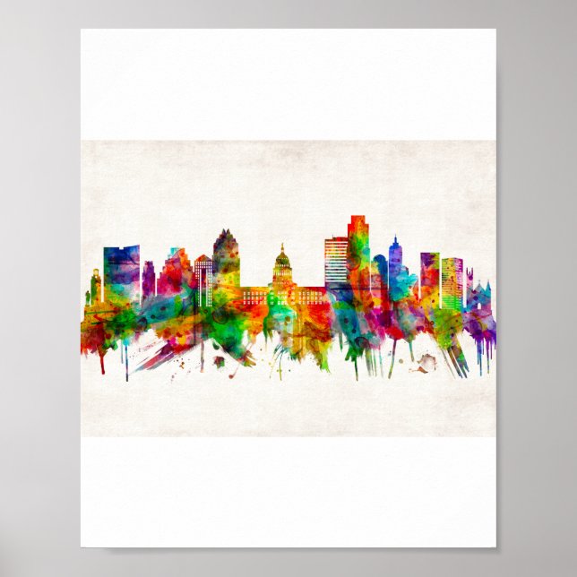 Poster Austin Texas Skyline (Frente)