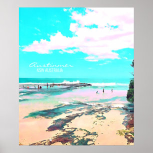 Poster Austinmer Beach, costa sul da NSW