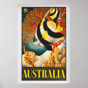Poster Austrália, a Grande Barreira de Coral por Eileen M