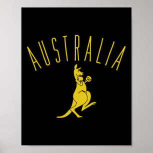 Poster Austrália Boxing Kangaroo